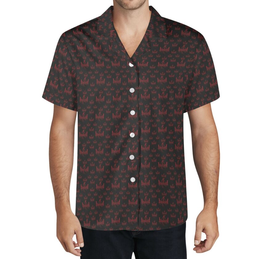 Nordic Viking - Voyager's Travels - Men's All Over Print Casual Hawaiian Shirt - Image 2