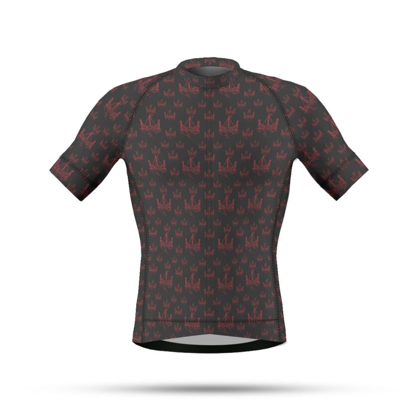 All-Over Print Men's Anti-Slip Raglan Cycling Jersey With Short Sleeve