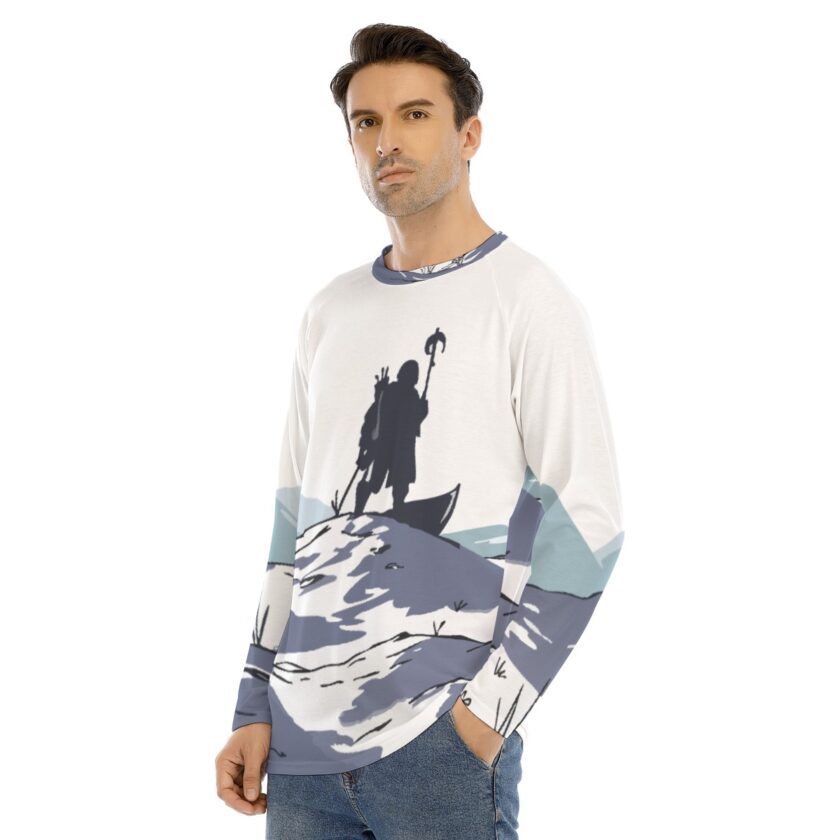 All-Over Print Men's Long Sleeve T-shirt With Raglan Sleeve - Image 3