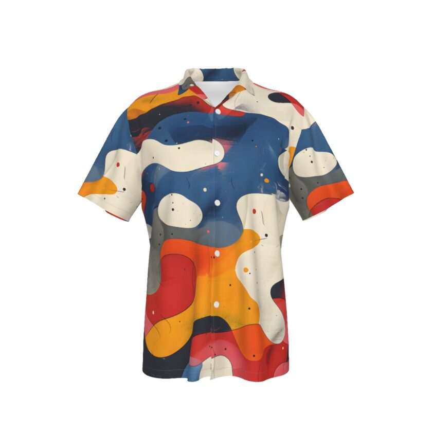 All-Over Print Men's Hawaiian Shirt With Pocket